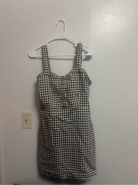 No Boundaries Black and White Gingham Mini Dress women’s size large